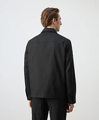 Mango Men's Pockets Lyocell Cotton Jacket