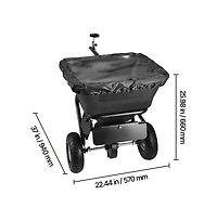 Sugift Tow-Behind Spreader 9.8 feet Spreading Width Broadcast Spreader with 10" All-Terrain Tires