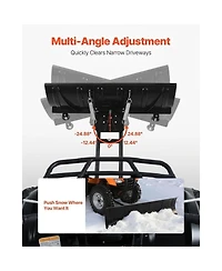 Sugift Snow Plow Kit 48inche Universal Snow Plow Attachment Height and Left-Right Adjustable