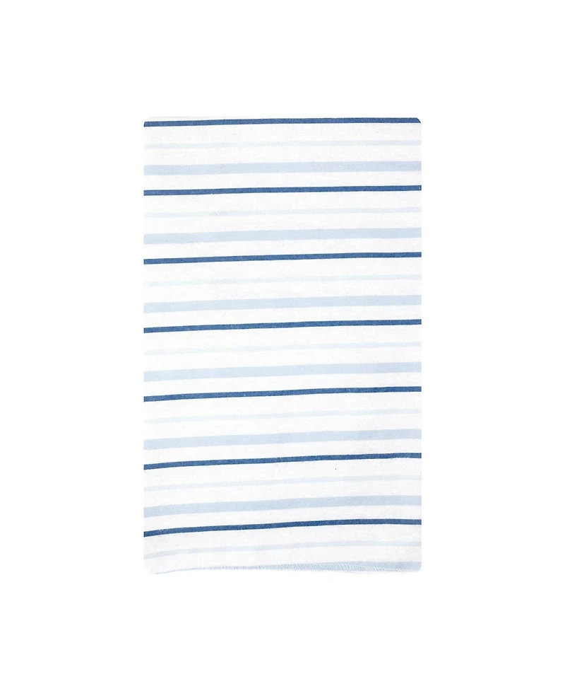 Hudson Baby Infant Cotton Poly Flannel Burp Cloths 10-Pack, Little Sea Turtle 10-Pack, One Size