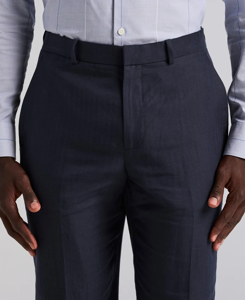 Perry Ellis Men's Classic-Fit Linen Blend Herringbone Pants