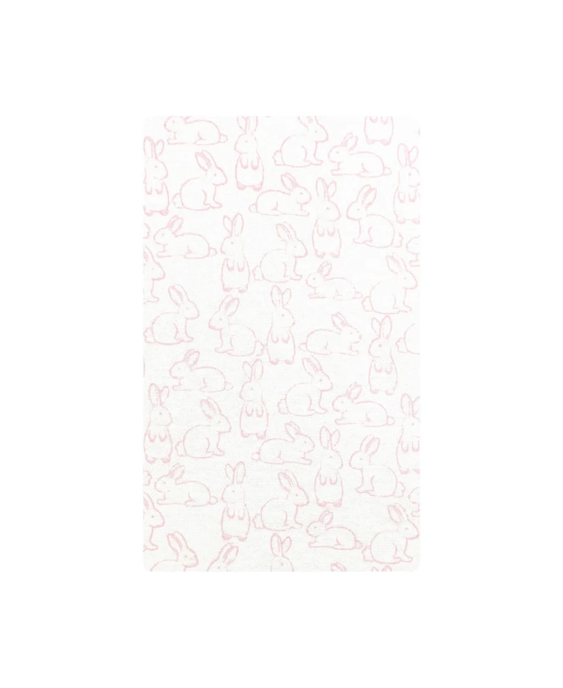 Hudson Baby Girl Cotton Poly Flannel Burp Cloths Bundle 12-Pack, Wispy Wild Flower Bunny, One Size