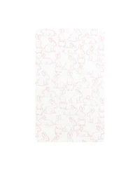 Hudson Baby Girl Cotton Poly Flannel Burp Cloths Bundle 12-Pack, Wispy Wild Flower Bunny, One Size