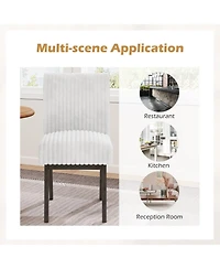 Slickblue Kitchen Dining Chairs Set of 2 with Padded Seat and Wood Legs