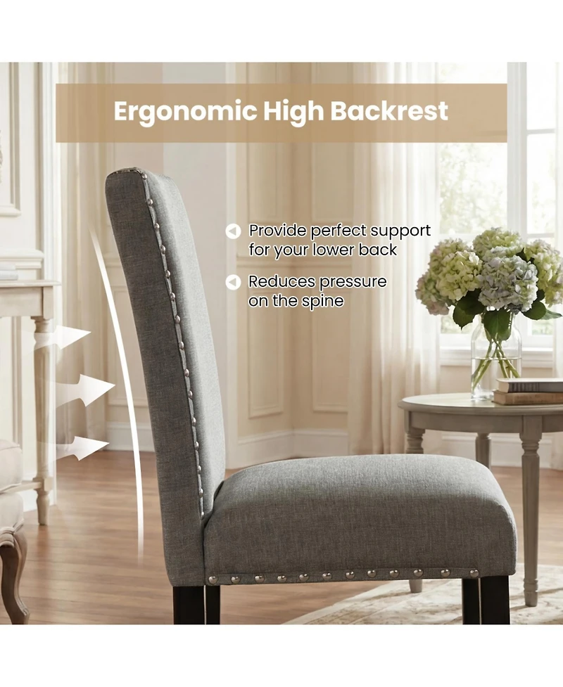 Slickblue Set of 2 Wood Dining Chairs with Curved Bentwood Legs