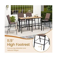 Boyel Living Outdoor Bar Stools Set of 2 29 Inch Fabric Bar Height Stools with Armrests
