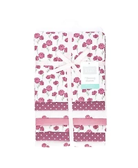 Hudson Baby Girl Cotton Poly Flannel Receiving Blankets Bundle 7-Pack, Wild Rose Floral, One Size