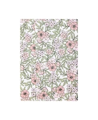 Hudson Baby Girl Cotton Poly Flannel Burp Cloths -Pack, Soft Pink Floral