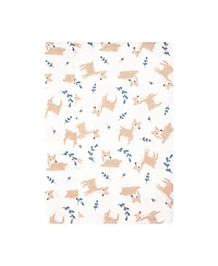 Hudson Baby Girl Cotton Poly Flannel Burp Cloths -Pack, Loves Me Deerly