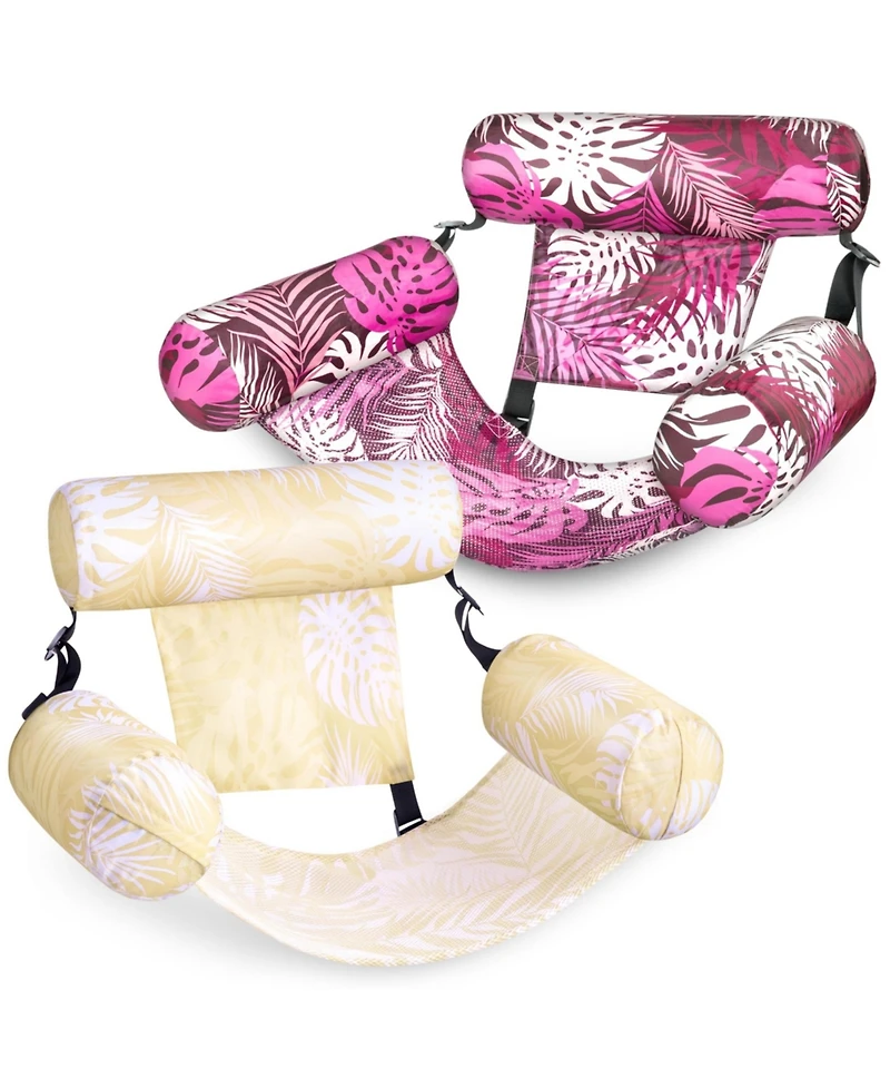 Gnuadz 2 Packs Inflatable Pool Floats Adult Floating Lounge Chairs Water Fun