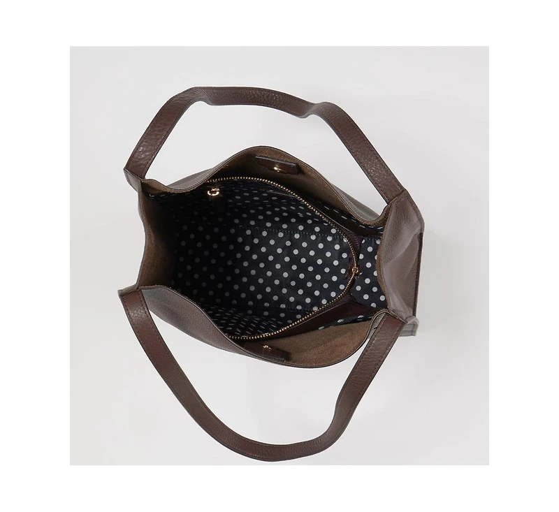 Susu Pebbled Leather Work Tote, Everyday Pebble Shoulder Bag