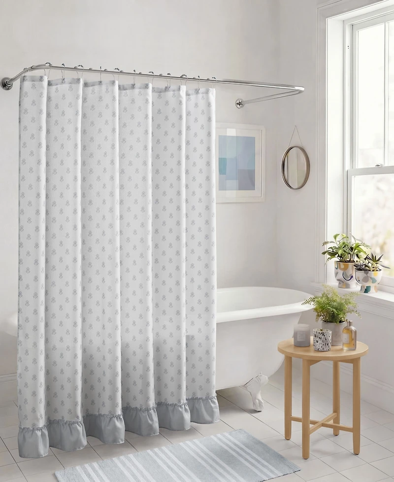 Intelligent Design Savanna Floral Ruffle 13-Pc. Shower Curtain Set