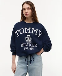 Tommy Hilfiger Women's Cotton-Blend Round Neck Sweatshirt