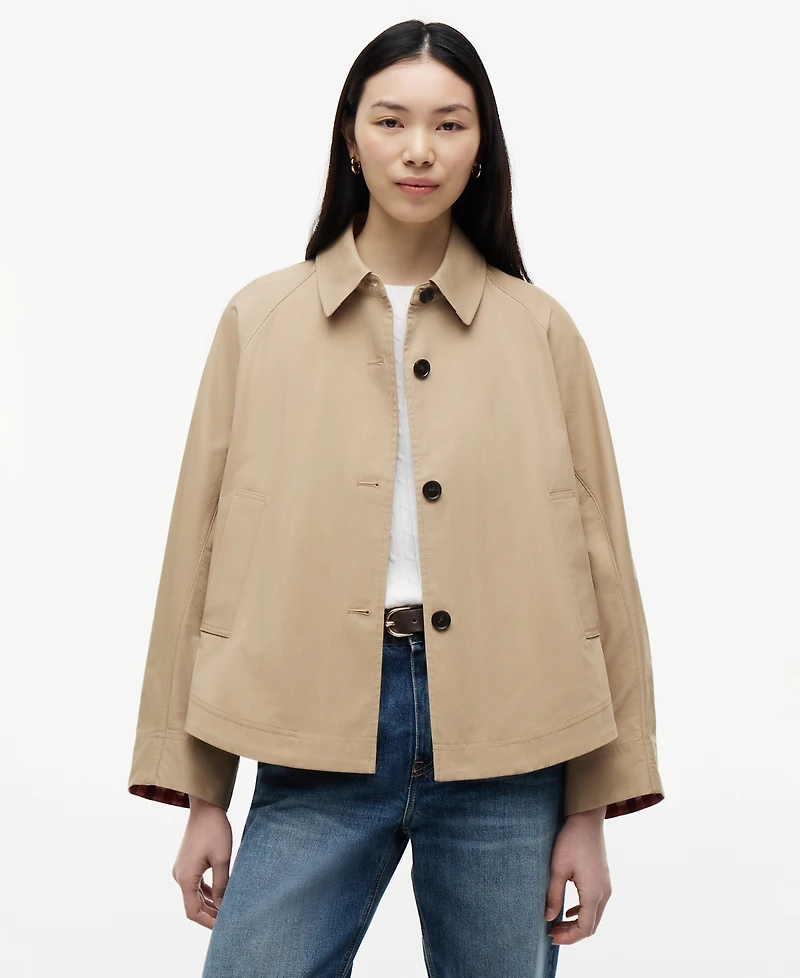 Tommy Hilfiger Women's Cotton Collared Long-Sleeve Jacket