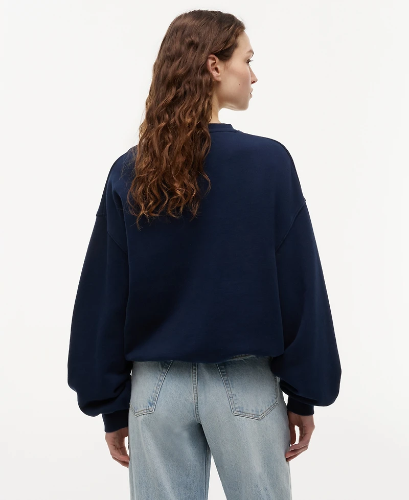 Tommy Hilfiger Women's Cotton-Blend Round Neck Sweatshirt