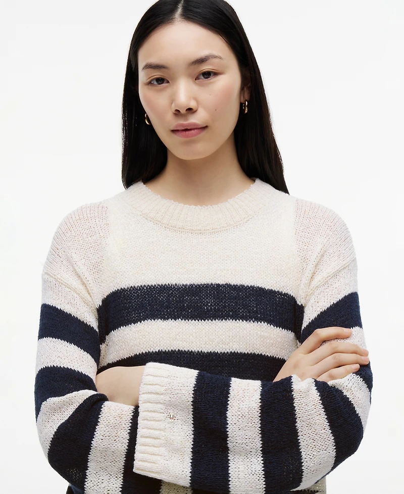 Tommy Hilfiger Women's Cotton Nautical Stripe Sweater