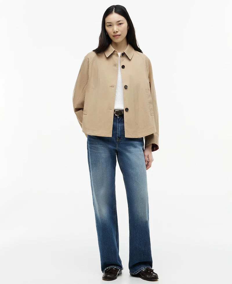 Tommy Hilfiger Women's Cotton Collared Long-Sleeve Jacket