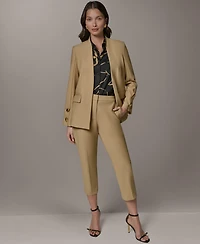 Donna Karan New York Petite Collarless Buttoned Cuff Jacket