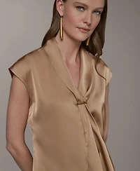 Donna Karan New York Petite V-Neck Top