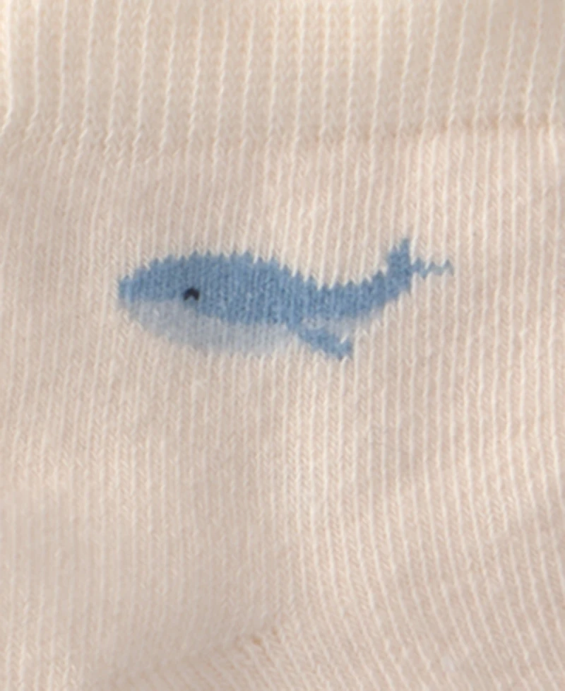 Carter's Baby Boys' Whale Ankle Socks, 3-Pack