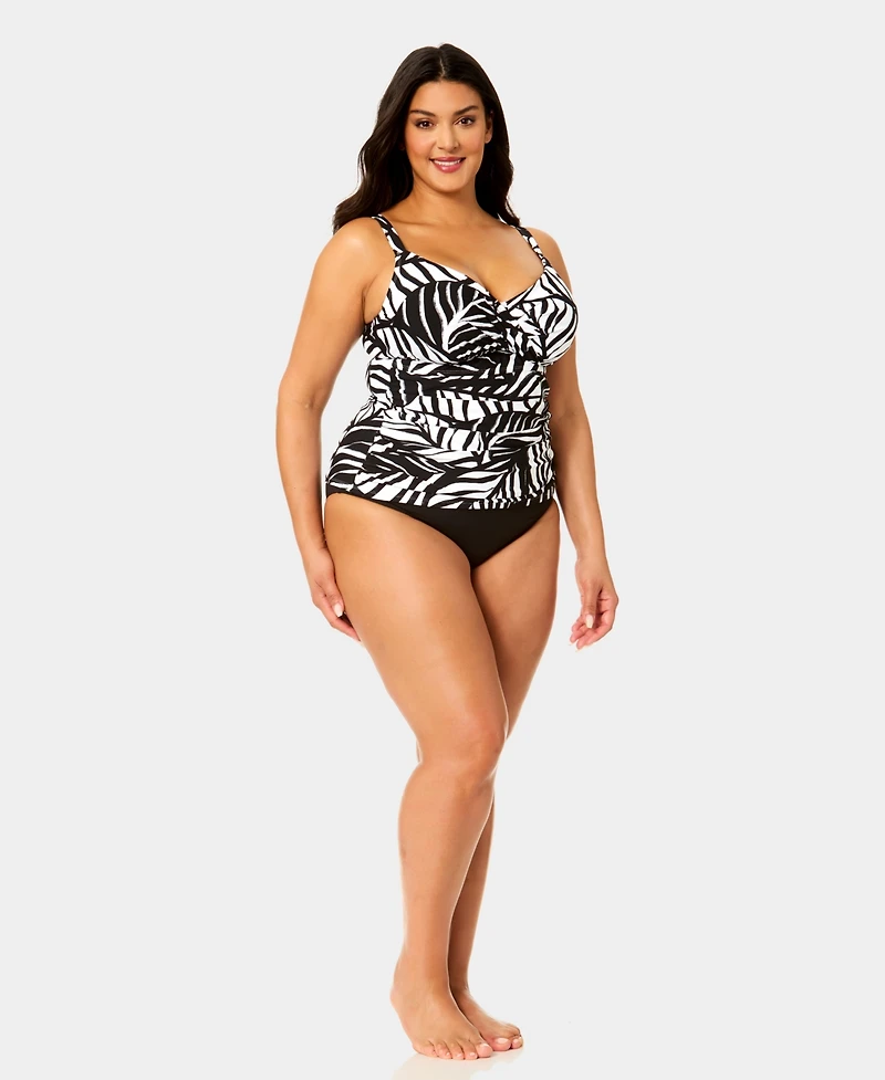 Anne Cole Plus Shirred Tankini Top