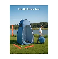 Sugift Pop up Shower Tent Instant Portable Privacy Tent Changing Room with Ground Stakes