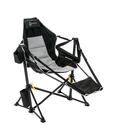 Arrowhead Outdoor 2-Pack Folding Hammock Camp Chair, Detachable Footrest, Padded Headrest and Seat, 2x Large Cup Holders, Supports 300lbs