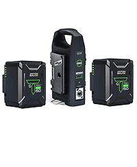 Anton Bauer Titon Micro 150 14.4V 150Wh Gold Mount Li-Ion Battery, 2-Pack with Dual Charger