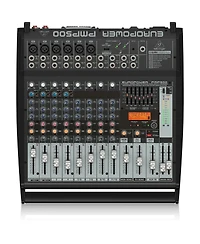 Behringer Europower PMP500 500W 12-Channel Powered Mixer with Klark Teknik Multi-fx Proces sor, Compressors, Fbq Feedback Detection System