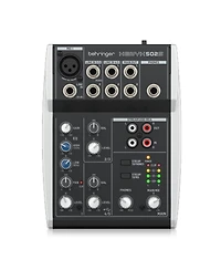 Behringer Xenyx 502S Premium Analog 5-Channel Mixer, Bundle with TAPH100 Headphones and Xlr Microphone Cable