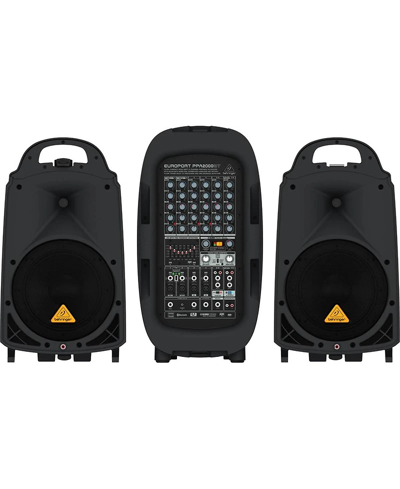 Behringer Europort PPA2000BT Ultra-Compact 2000-Watt 8-Channel Portable PA System