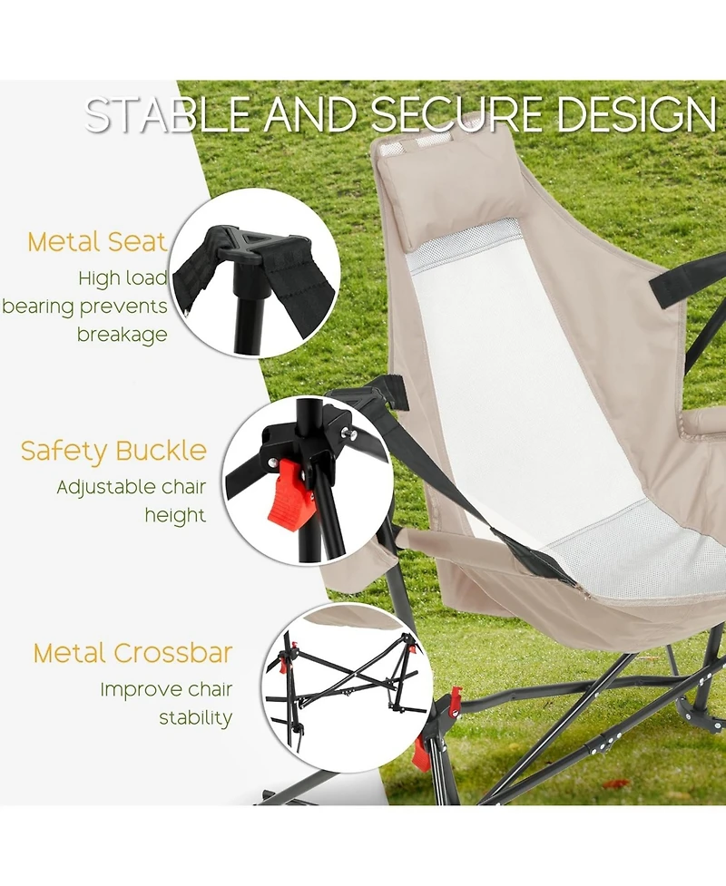 ECHTPeak Hammock Camping Chairs Set of 2, with Adjustable Backrest, Aluminum Alloy, Pillow Cup Holder, for Lawn Camp Fishing Hiking