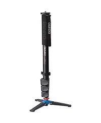 Benro A48FD 4 Section Aluminum Monopod with 3-Leg Locking Base, 44.1lbs Capacity, 64.6" Max. Height, 22" Folded Length, Flip Lock