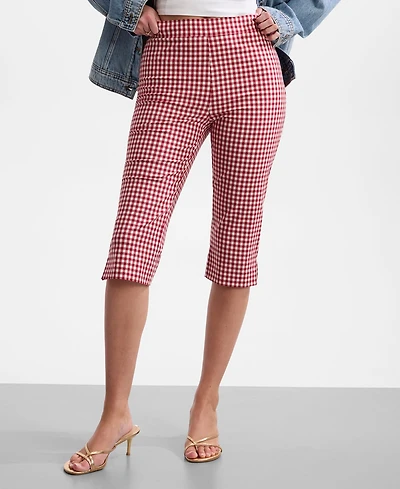 Guess Women's Marilyn Vichy Mid-Rise Capris