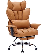 gaomon Big and Tall Office Chair with Footrest, 400lbs Executive Leather, Ergonomic High Back Desk Lumbar Support Reclining