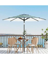 gaomon Outdoor Stripe Outdoor Patio Umbrella, Uv Protection Waterproof for Pool Deck Yard