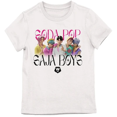 KPop Demon Hunters Big Girls Saja Soda Pop Youth Girl Short Sleeve Tee-Large