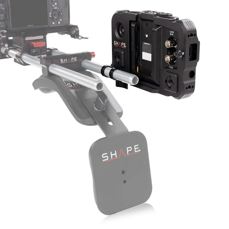 Shape Cage for Atomos Shinobi Monitor, Includes 15mm Lw Clamp, Swivel 15mm Rod Clamp and 15mm 6" Rod
