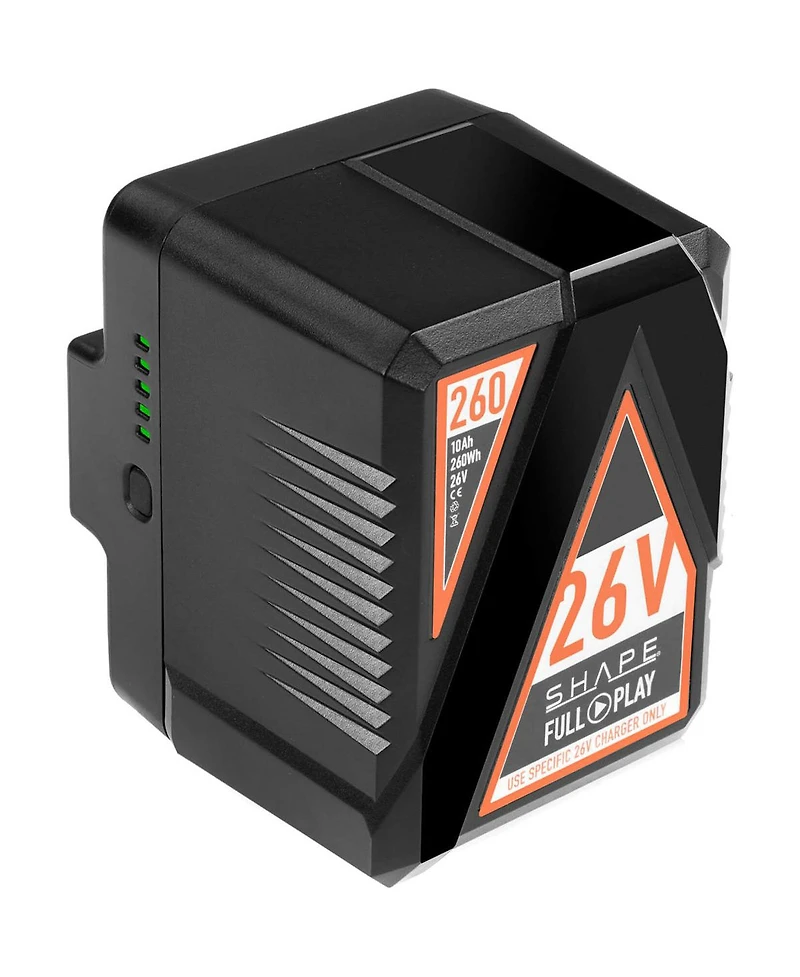 Shape Full Play 26V 260Wh 10Ah Rechargeable Lithium-Ion Gold-Mount Battery for Lights and Cinema Cameras