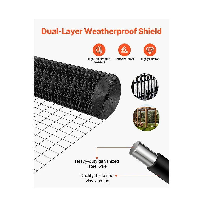 Sugift Hardware Cloth 24 inches x 25 feet 2 x 3 in Mesh 16 Gauge Galvanized Wire Mesh Roll