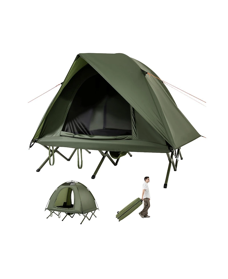 Slickblue Foldable 2 Person Camping Cot Tent Off Ground Combo Adults