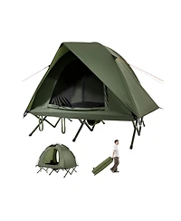 Slickblue Foldable 2 Person Camping Cot Tent Off Ground Combo Adults