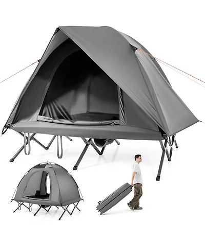 Slickblue Foldable 2 Person Camping Cot Tent Off Ground Combo Adults