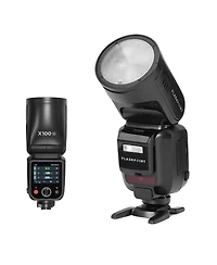 Flashpoint X100 Ttl R2 On Camera Li-on Round Head Flash For Nikon with Round Head Flash Accessory Kit