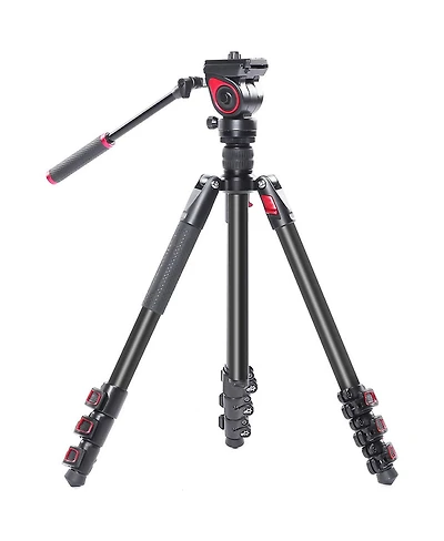 Came-tv Tp-801A 4-Section Aluminum Video Tripod with Fluid Head Max