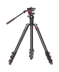 Came-tv Tp-801A 4-Section Aluminum Video Tripod with Fluid Head Max