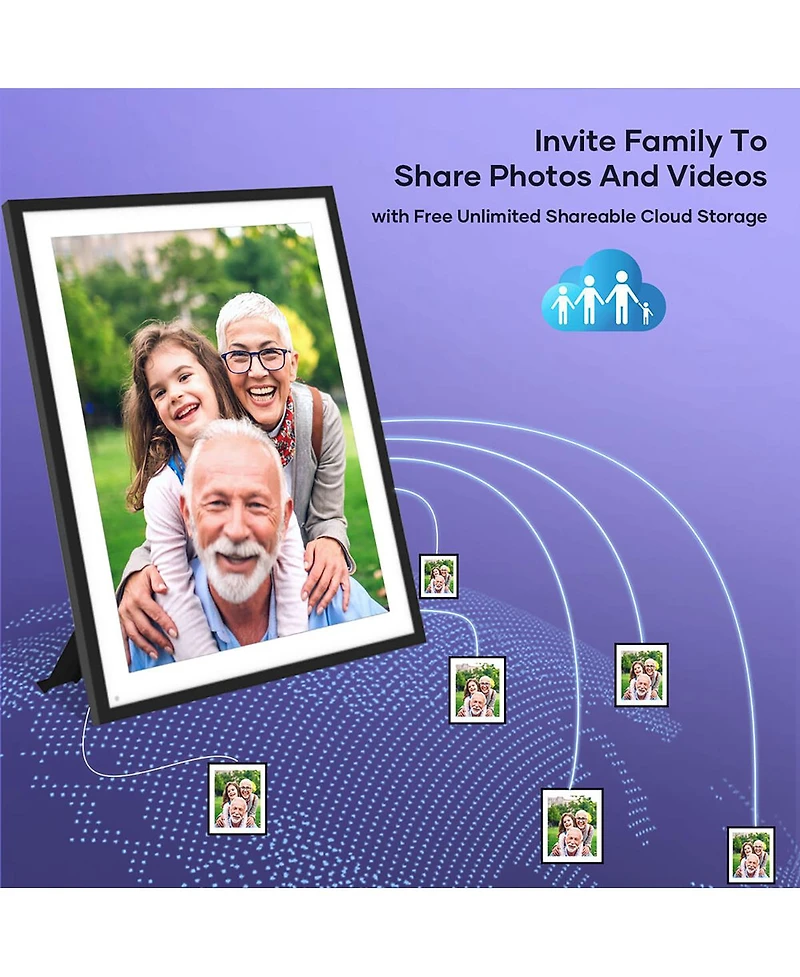 Cozyla 17" Hd Wi-Fi Touchscreen Digital Picture Frame