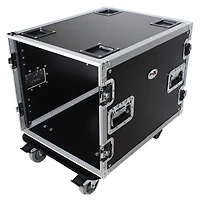 ProX T-10RSS24 10U Ata Deluxe Flight Road Case with 4" Casters for Amplifier Rack Mount Module, 24" Rail Depth