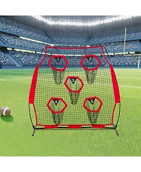 Mecale 6 x 6 Ft Football Trainer Throwing Net with Carry Case