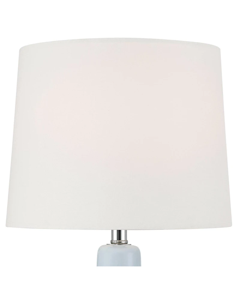 360 Lighting Sweet Dream Small Modern Coastal Accent Table Lamp Powder Blue Finish Ceramic Single Living Room Bedroom